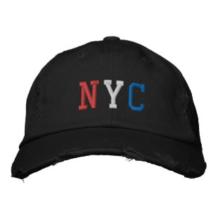 Casquette Brodée Style Vintage NYC Bleu rouge américain