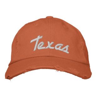 Casquette Brodée Style Vintage Texas Orange désorganisé