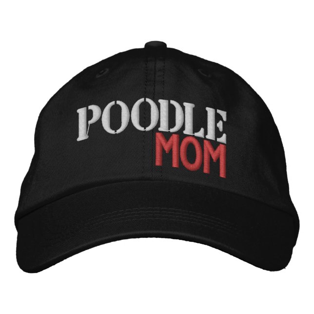 Casquette Brodée Super mignon maman caniche (Devant)