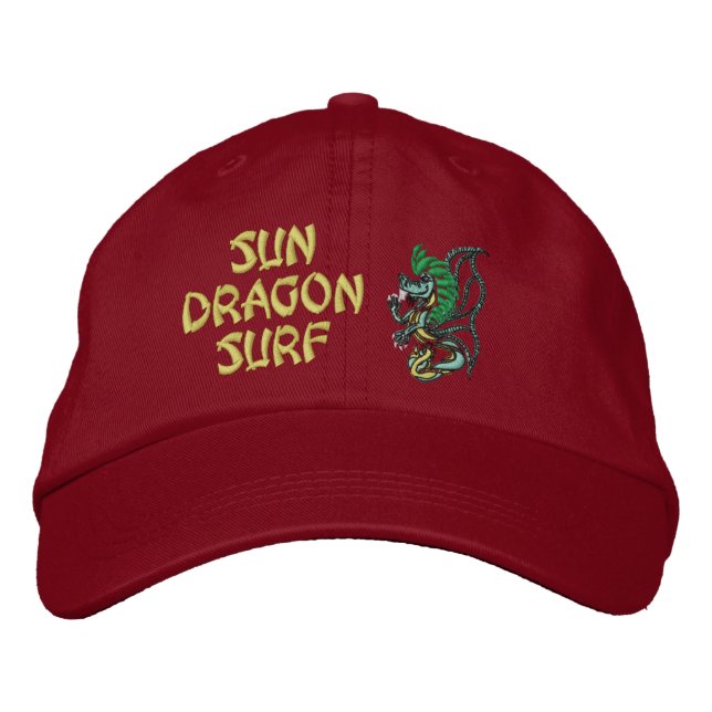 Casquette Brodée Surf Sun Dragon (Devant)