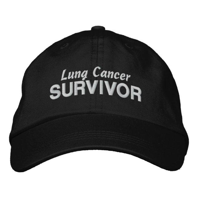 Casquette Brodée Survivant du cancer du poumon (Devant)