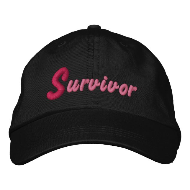 Casquette Brodée Survivant du cancer du sein (Devant)