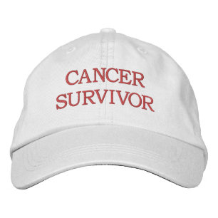 CASQUETTE BRODÉE SURVIVANT DU CANCER - ROUGE