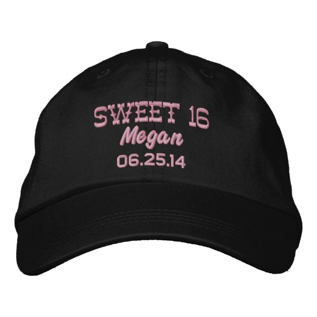 Casquette Brodée Sweet sixteen Cadeau de célébration d'anniversaire (Devant)