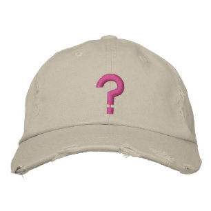 Casquette Brodée ? Symbole brodé de la marque de question sur le Ca