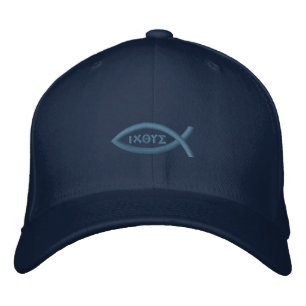 Casquette Brodée Symbole chrétien Ichthys Jesus Fish