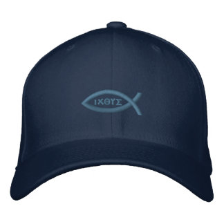 Casquette Brodée Symbole chrétien Ichthys Jesus Fish