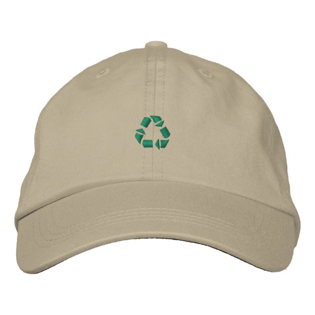 Casquette Brodée Symbole de recyclage petit (Devant)