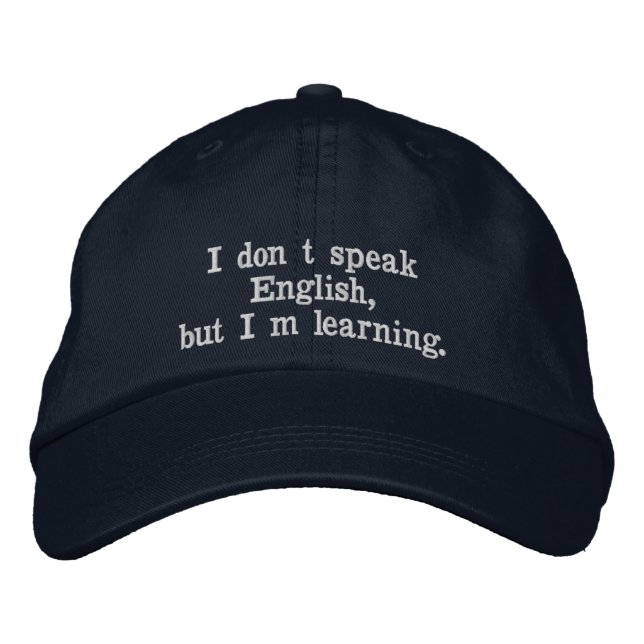 Casquette Brodée TalkCap - English (Devant)