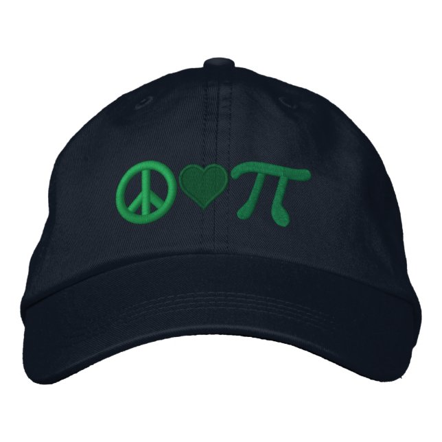 Casquette Brodée Tarte d'amour de paix comme dans pi (Devant)