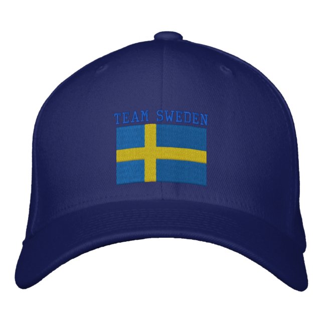 Casquette Brodée TEAM Suède 2010 Date Personnalisable (Devant)