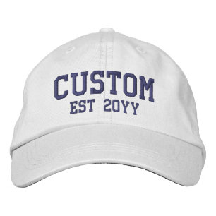 Casquette Brodée Texte de mot personnalisé établi cadeau d'année po