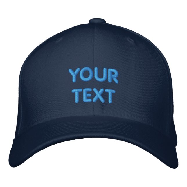 Casquette Brodée Texte / Nom / Logo Personnalisé - Personnalisé (Devant)