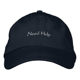 Casquette Brodée Texte personnalisé d'aide imprimé Guide-Hat Demand