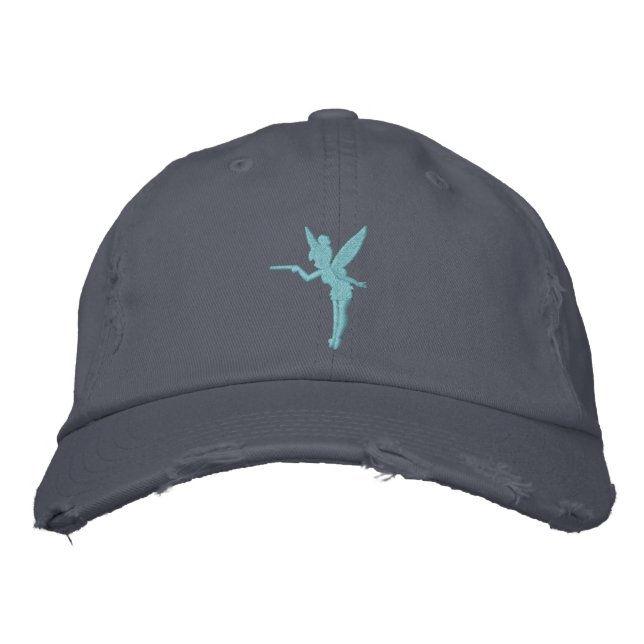 Casquette Brodée Tinker Bell - Turquoise (Devant)