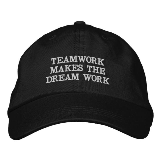 CASQUETTE BRODÉE TRAVAIL D'ÉQUIPE (Devant)