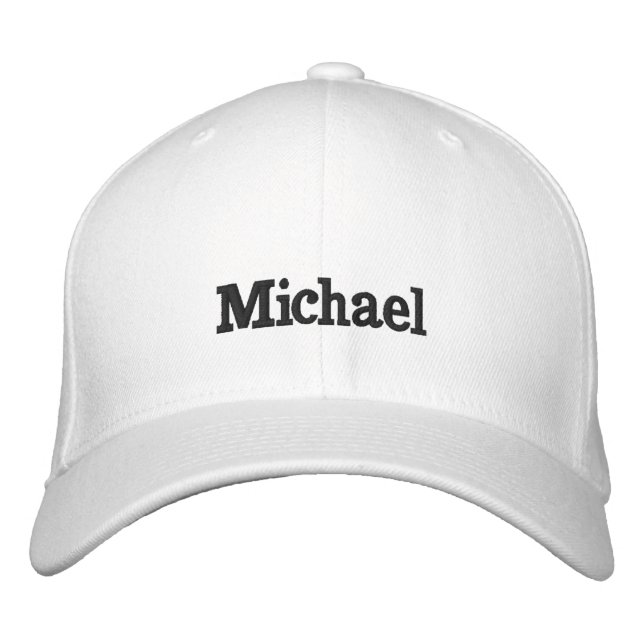 Casquette Brodée Trendy Créez vos propres lettres noires en blanc (Devant)
