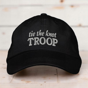 Casquette Brodée Troupe de Nœud de Mariage Simple Moderne