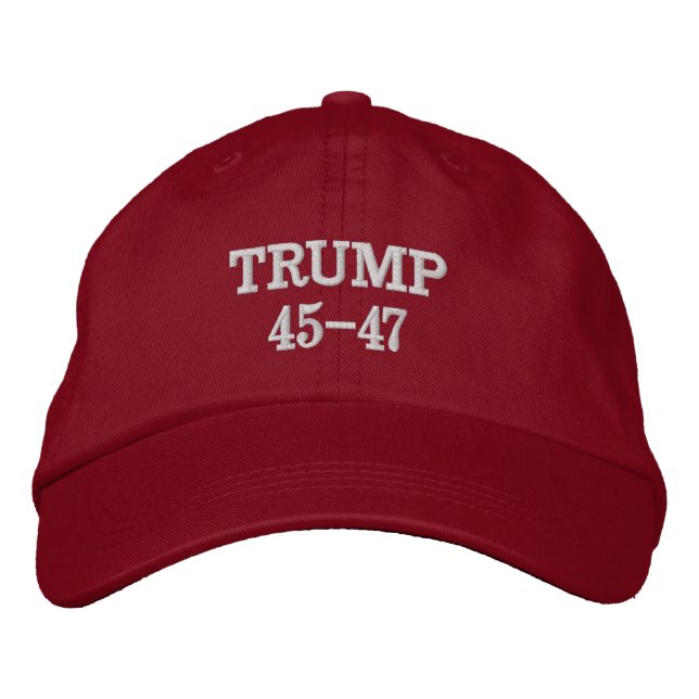 Casquette Brodée Trump 45-47 (Devant)