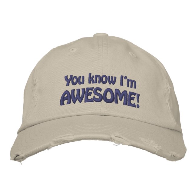 Casquette Brodée Tu sais que je suis super amusante en disant (Devant)