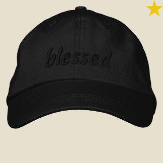 Casquette Brodée Typographie cursive noire minimaliste moderne béni
