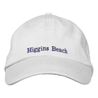 Casquette Brodée Typographie gris de Higgins Beach Slate White