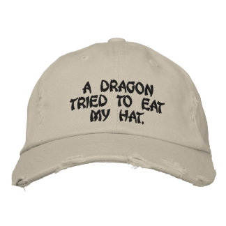 Casquette Brodée Un dragon a essayé de manger mon casquette.