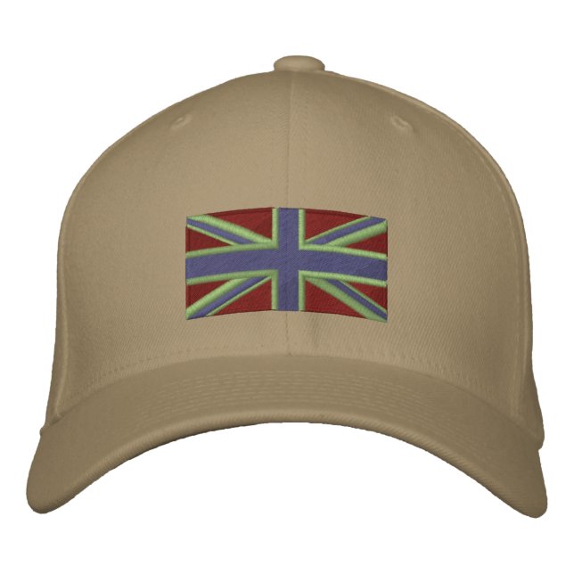 Casquette Brodée Union Jack - Désert (Devant)