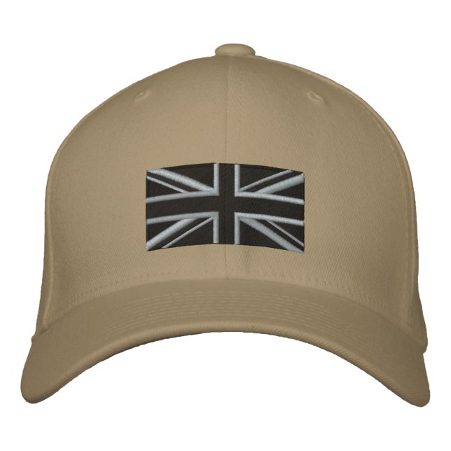 Casquette Brodée Union Jack - Noir (Devant)
