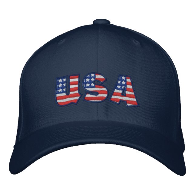 CASQUETTE BRODÉE USA NB (Devant)