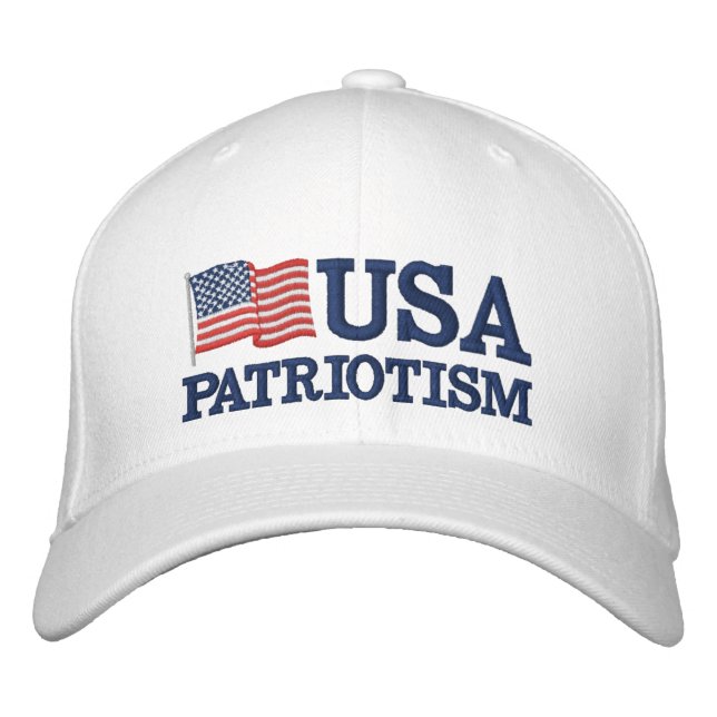 Casquette Brodée USA Patriotisme FLag W (Devant)