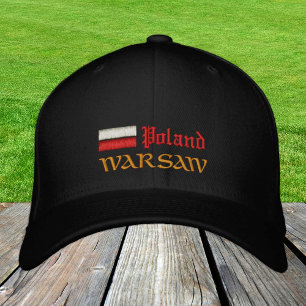 Casquette Brodée Varsovie & Pologne mode / Drapeau polonais