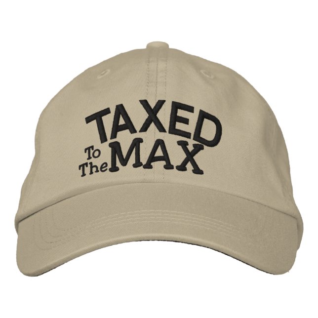Casquette Brodée VENTE ! Tea Party Taxé au MAX par SRF (Devant)