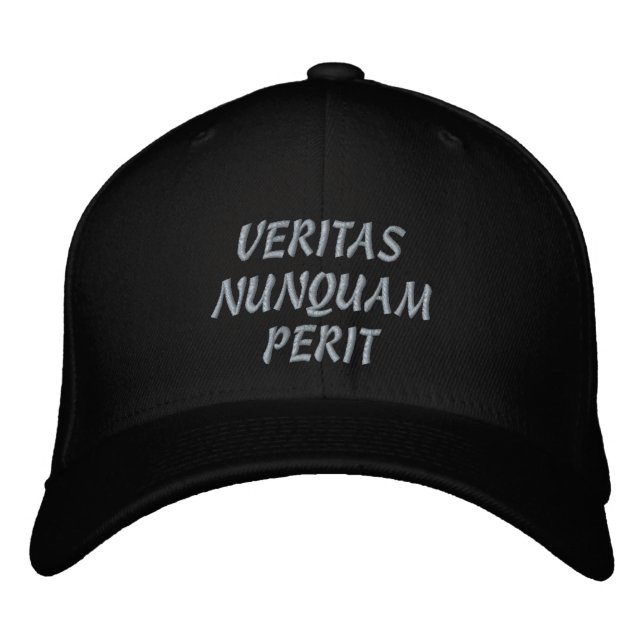CASQUETTE BRODÉE VERITAS NUNQUAM PERIT ( VÉRITÉ NERVER MEURT ) (Devant)
