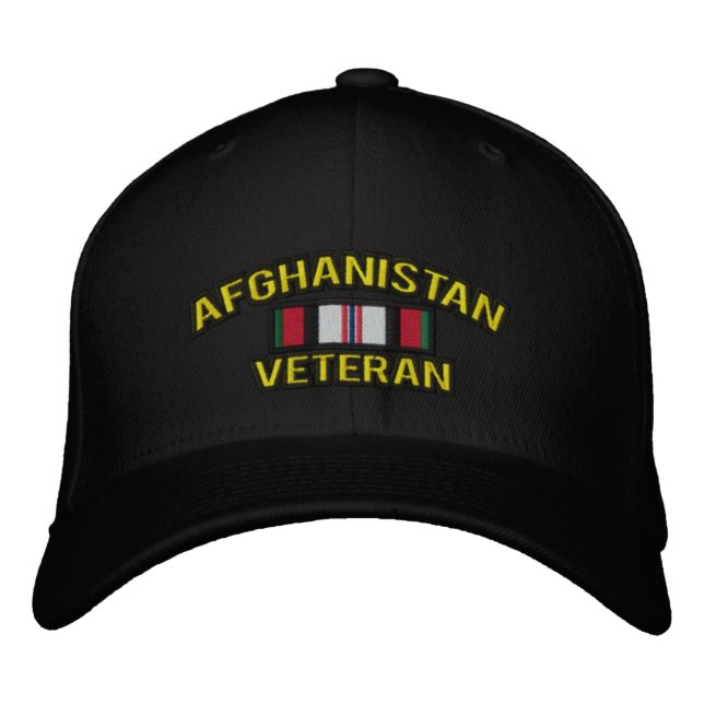 Casquette Brodée vétéran de l'Afghanistan (Devant)