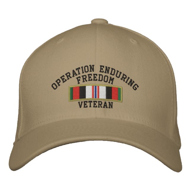 Casquette Brodée Vétérinaire de l'opération Liberté immuable (Devant)