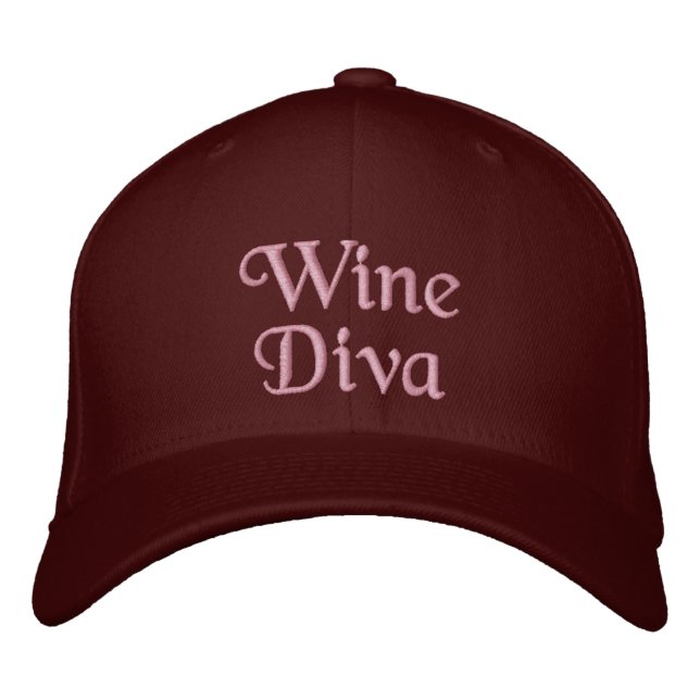 Casquette Brodée Vin Diva (Devant)