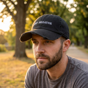 Casquette Brodée Visage d'art en ligne minimaliste Santé mentale