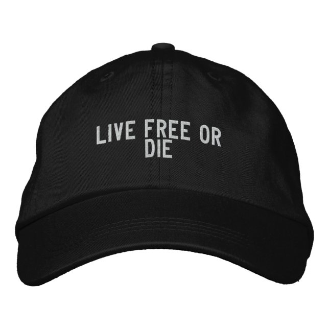 Casquette Brodée vivre libre ou mourir (Devant)