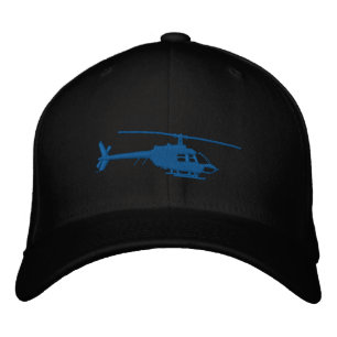 Casquette Brodée Vol urbain de silhouette de couperet d'hélicoptère