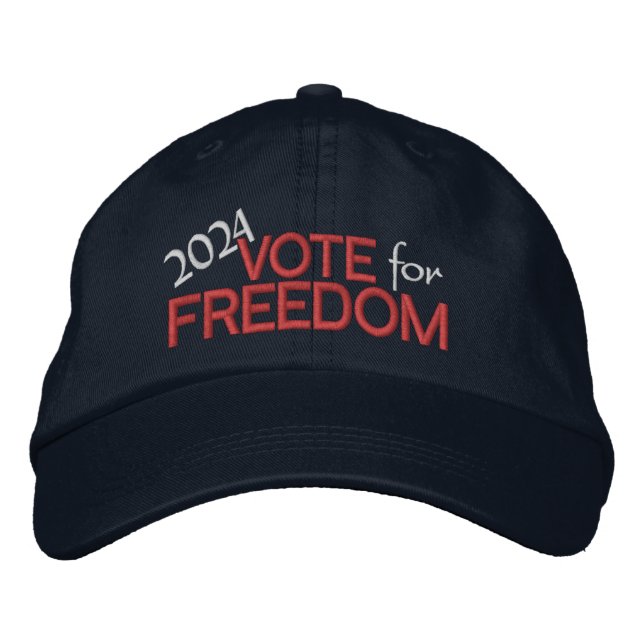 Casquette Brodée Vote pour Liberté 2024 (Devant)