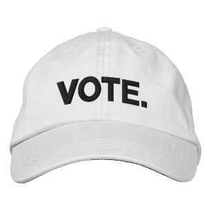 Casquette Brodée Voter noir et blanc texte moderne en gras