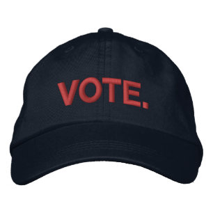 Casquette Brodée Voter rouge moderne texte en gras