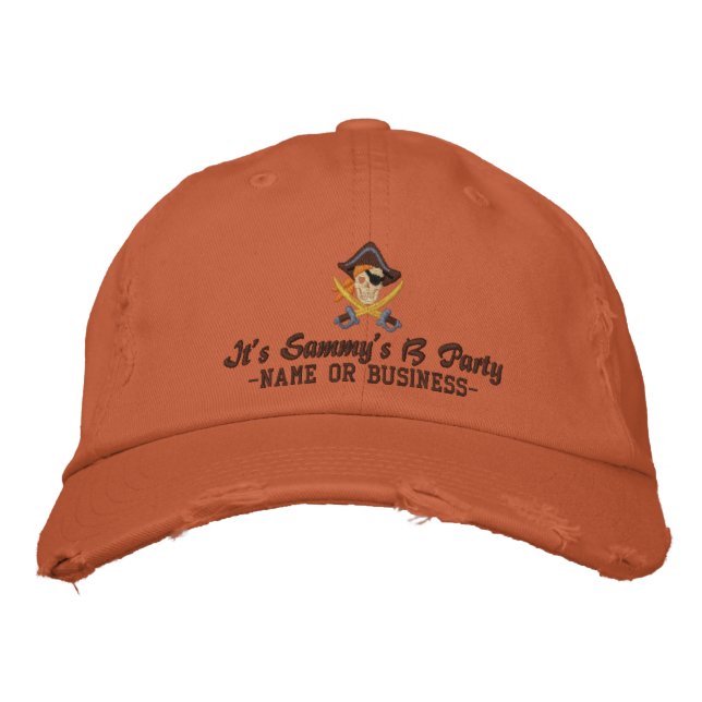 Casquette Brodée Votre broderie personnalisée de pirate (Devant)