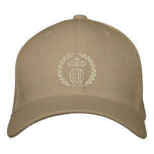 Casquette Brodée Votre Monogramme Jusqu'à 3 Lettres Laurels Broderi
