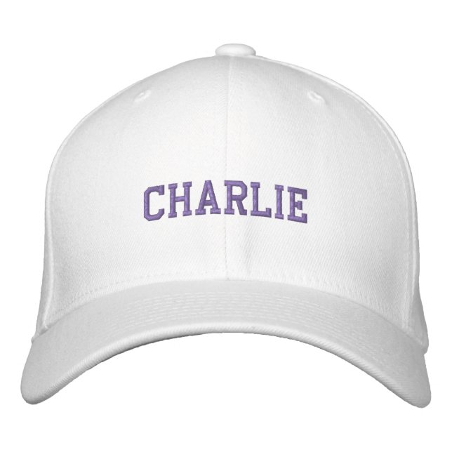 Casquette Brodée Votre nom | Silver Grey Moderne tendance élégant (Devant)