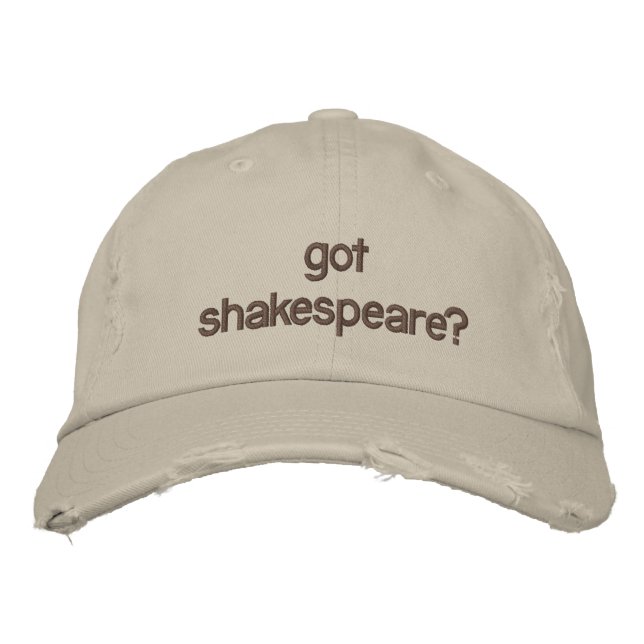 Casquette Brodée vous avez shakespeare ? (Devant)
