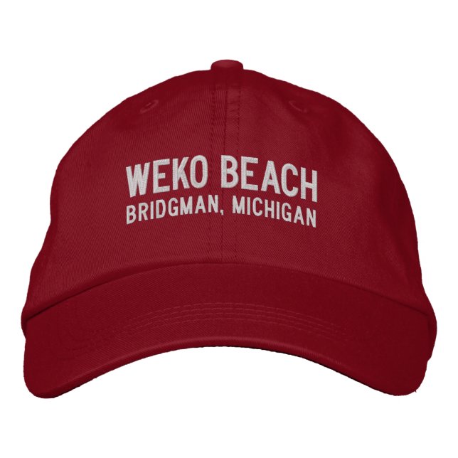 Casquette Brodée Weko Beach Michigan Embroidered Hat (Devant)