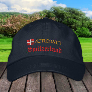 Casquette Brodée Zermatt & Suisse fashion / Swiss Flag Patriot