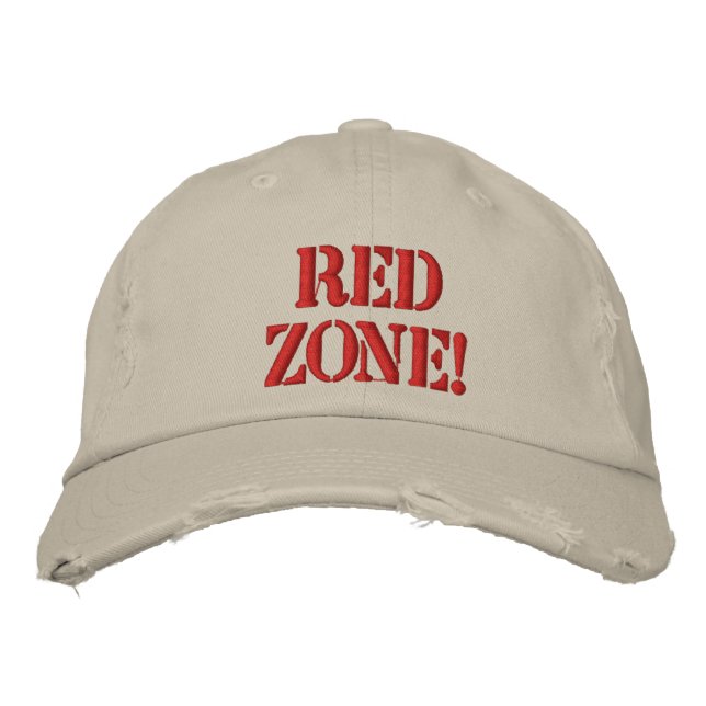 Casquette Brodée Zone rouge ! (Devant)